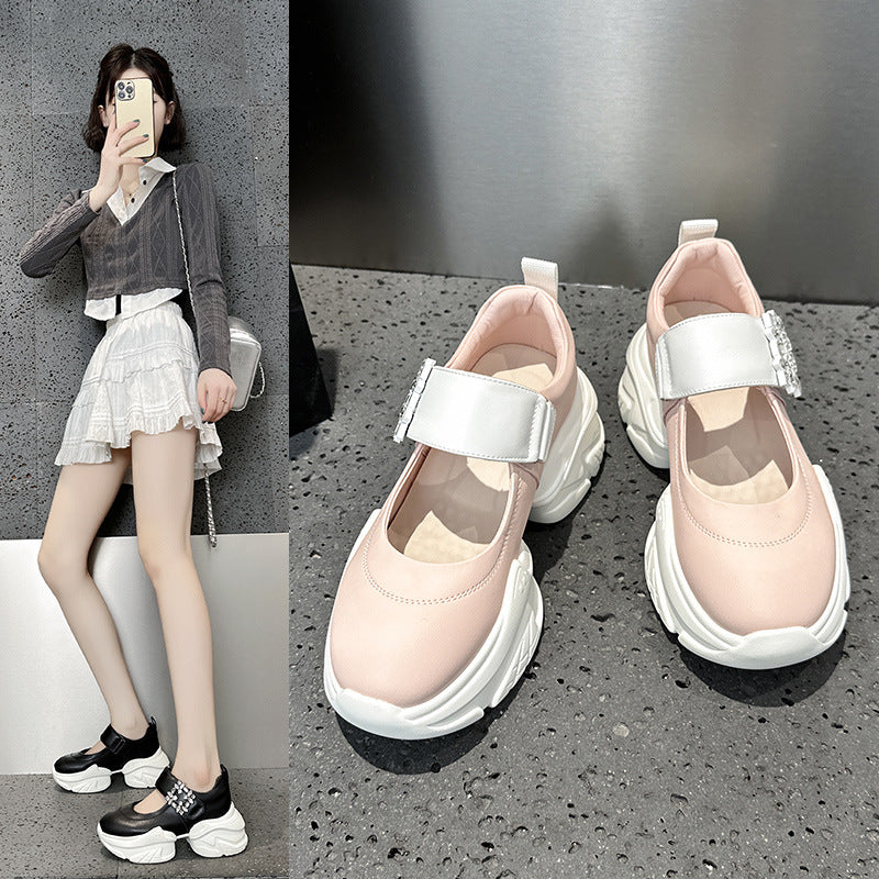 Women's Dad Spring Thick Sole Increased Mary Women's Sports Shoes
