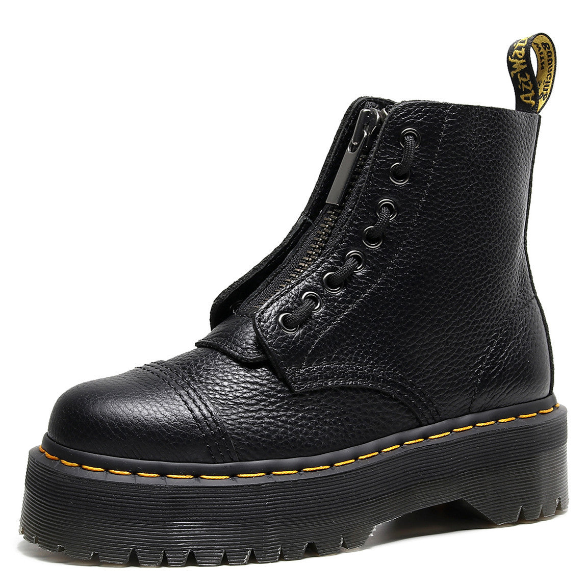 Women's Lychee Pattern Increased British Thick Bottom Front Zipper Women's Casual Shoes