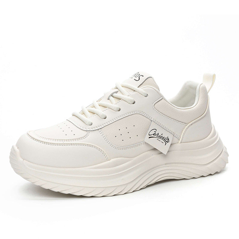 Spring Thick Bottom Increased White Female Sneakers