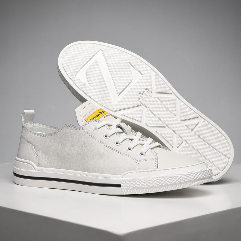 Men's Fashionable Trendy Versatile Breathable White Board Sneakers