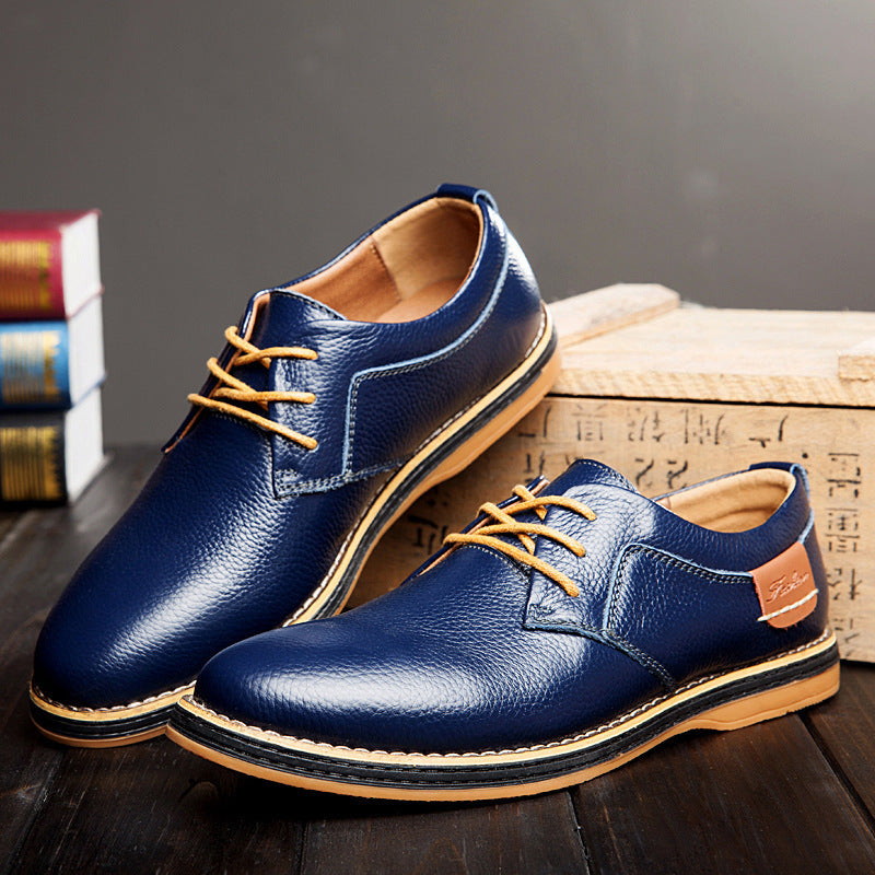Men's Summer Fashionable British Lace Up Dress Leather Shoes