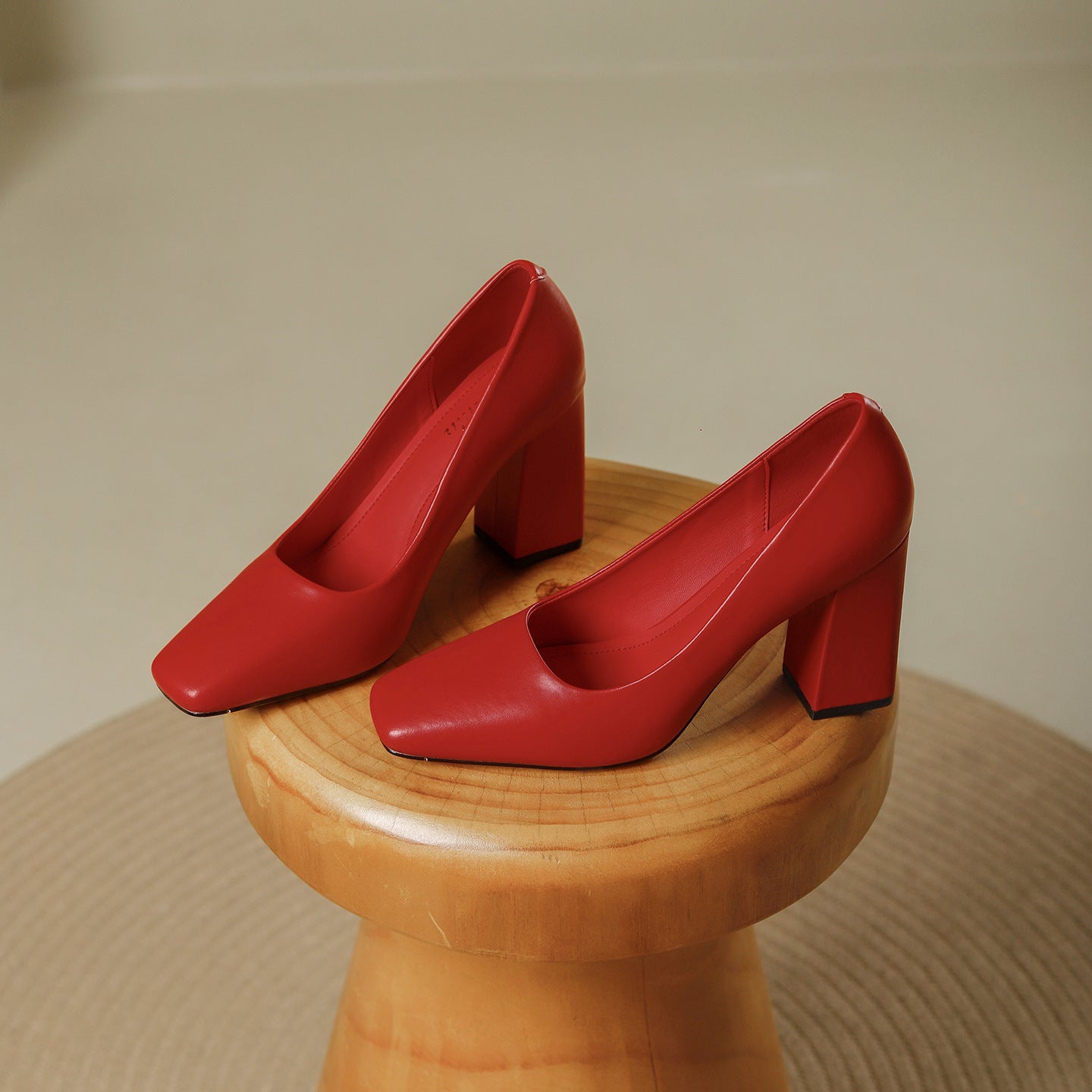 Women's Style Square Toe Professional High Not Tired Feet Commute Minimalist Women's Fashion Shoes