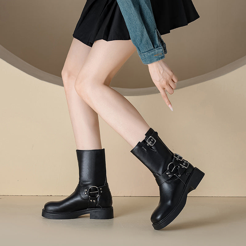 Women's Tube Cher Knee-high Fat Feet Wide Boots