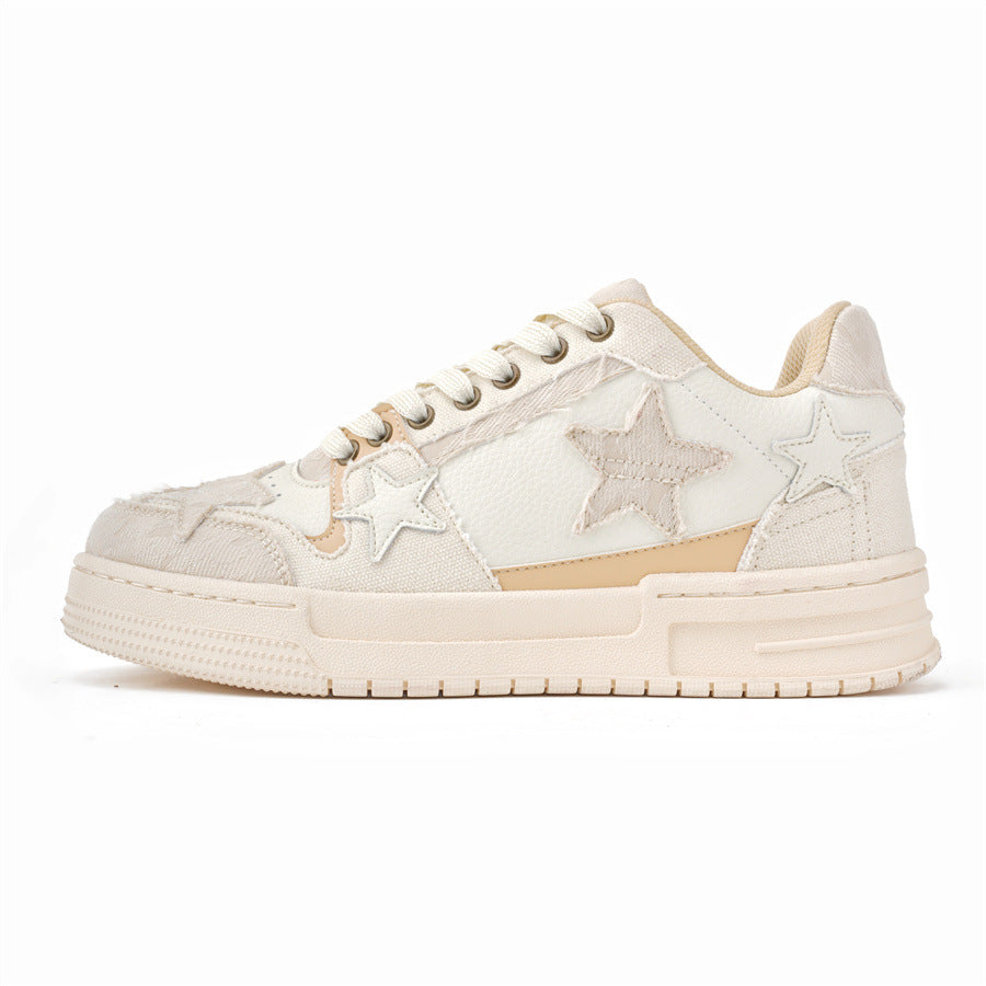 Women's & Men's Blue Stars Board Couple Height Increasing Sneakers