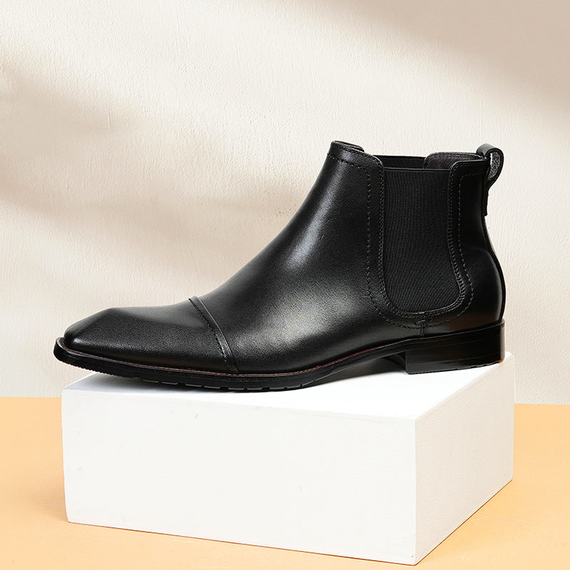 Men's High Top British Ankle Business Formal Boots