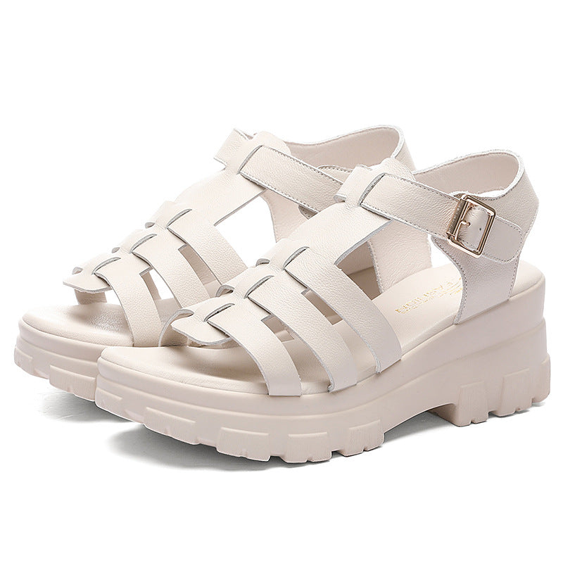 Women's Summer Mom Roman Platform Wedge Flat Sandals