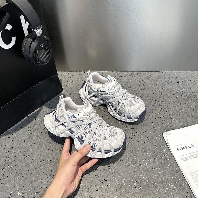 Women's Dad Super Hot Distressed Brushed Metal Fried Women's Sports Shoes