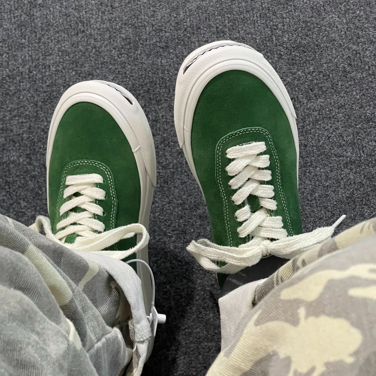 Men's & Women's Tooling Retro Green Platform Shark Mouth Jack Men's Board Shoes