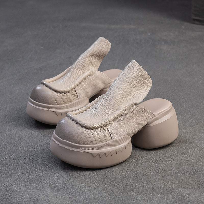 Women's Closed Toe Roman Style Platform Outdoor Thick-soles Slippers