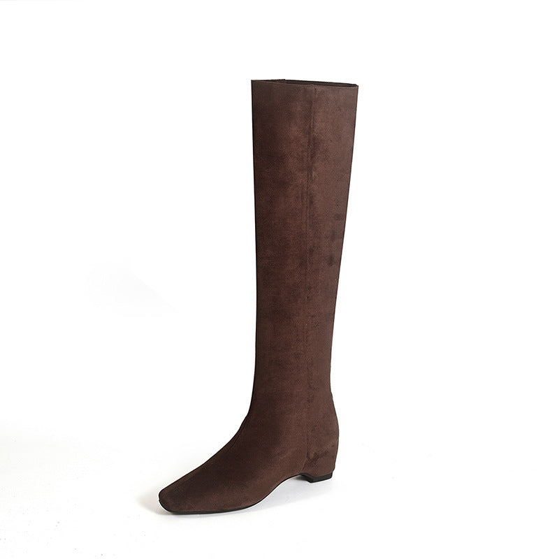 Increasing Insole Straight Sleeve Long Female Boots