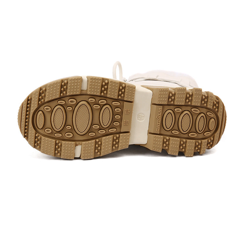 Women's Integrated Lock Head Thick Bottom Fleece-lined Snow Boots