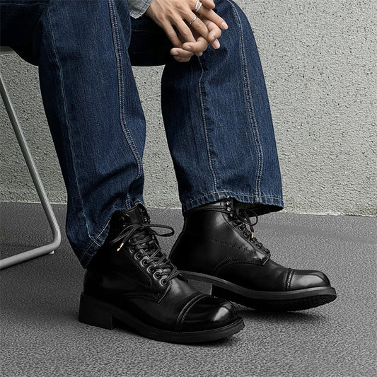 Men's Martin British Style Retro Outdoor Locomotive Boots