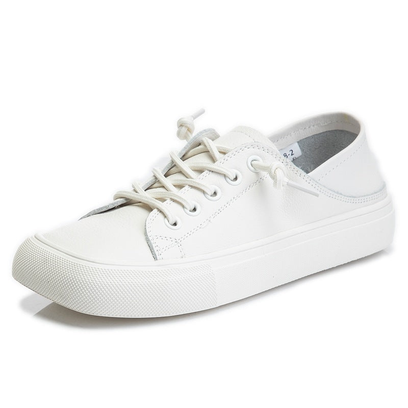 Women's Spring Square Toe Board Genuine Fashion Sneakers