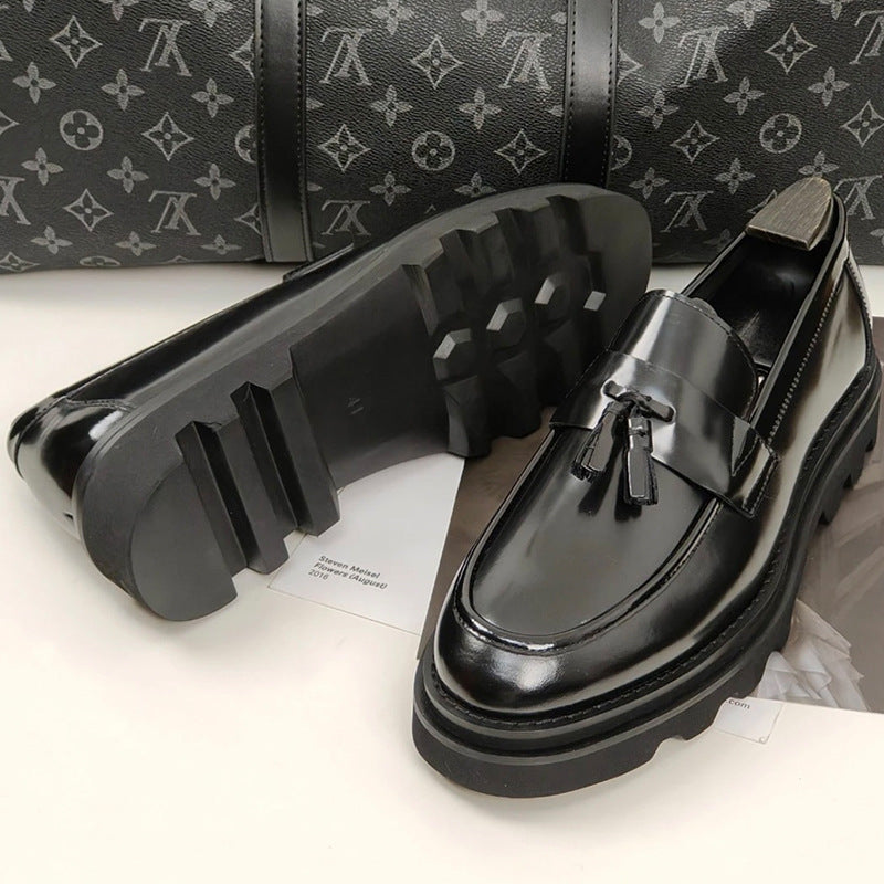 Men's Thick-soled British Genuine Business Height Increasing Leather Shoes