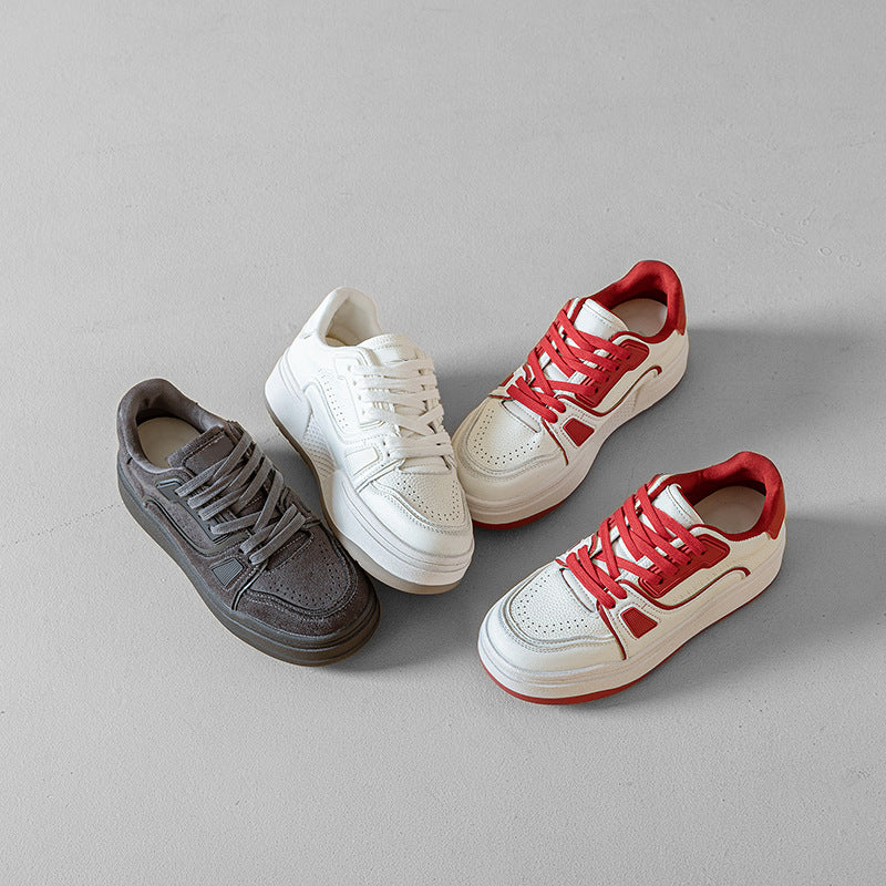 Women's Retro Style Thick-soled Genuine Sports Distressed Women's Board Shoes