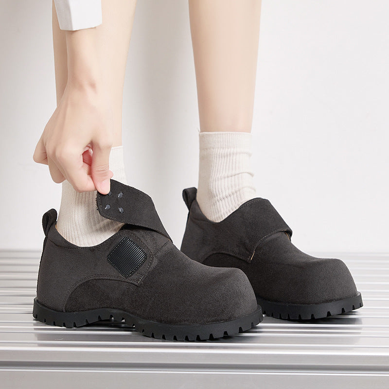 Women's Hidden Big Head Derby Thick Bottom Belt Women's Casual Shoes