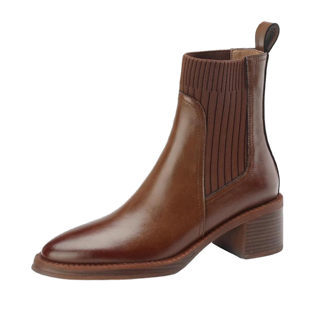 Women's Style Genuine Thin Socks Ankle Thick Mid Stretch Women's Leather Boots
