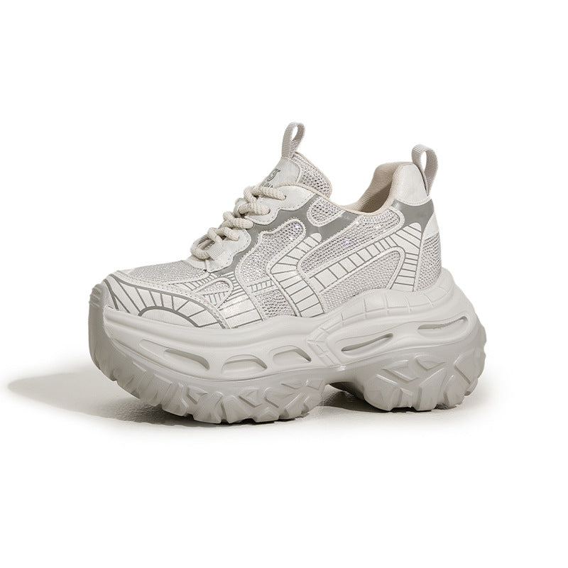 Women's Thick Bottom Height Increasing Insole Dad Autumn Small Men's Shoes