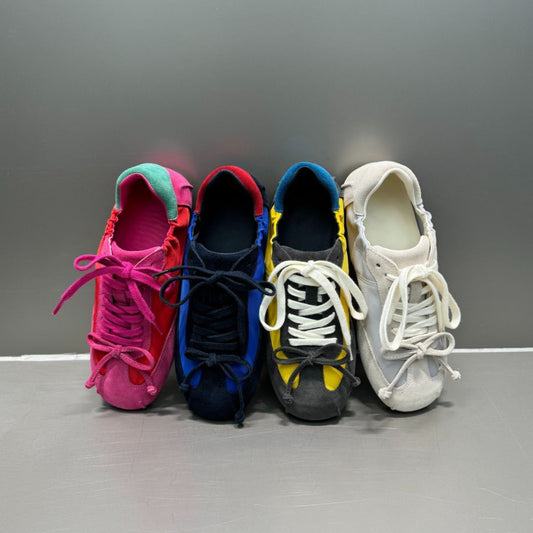 Women's Genuine Retro Color Matching Lightweight Ballet German Sneakers