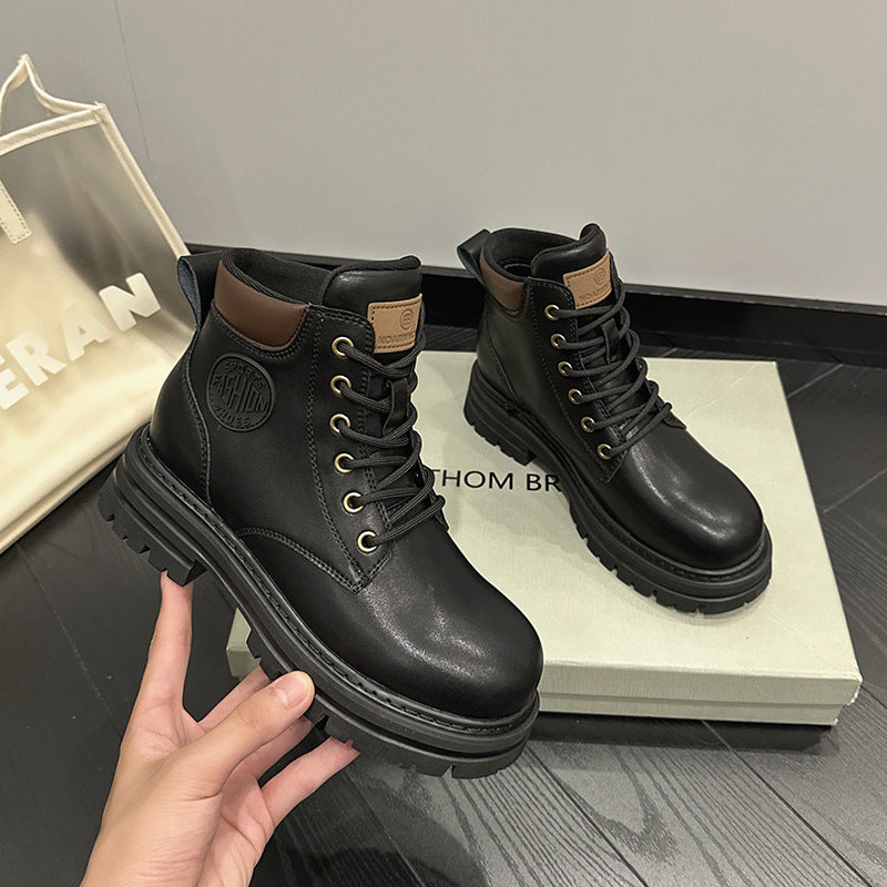 Women's Worker Summer Outdoor Martin Height Increasing Insole Platform Boots