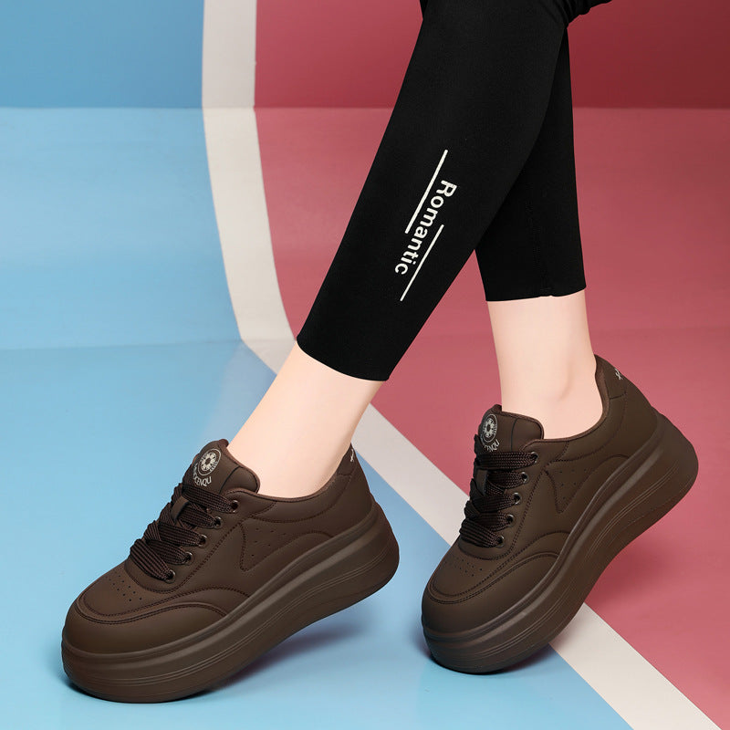 Gold Silk Rabbit Bread Platform Muffin Sports Soft Bottom Sneakers