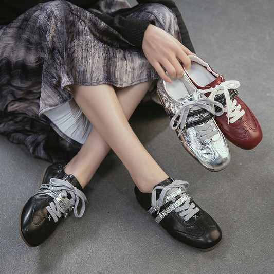 Women's Comfort German Training Lace Up Fashionable Retro Women's Casual Shoes