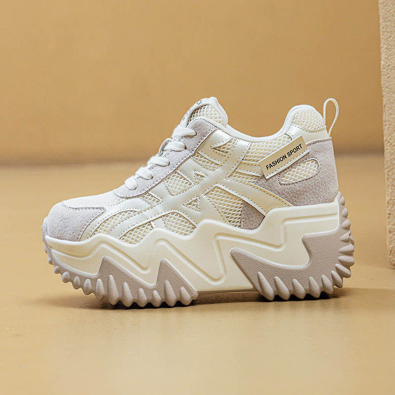 Women's Platform White Height Increasing Small Pumps Women's Casual Shoes