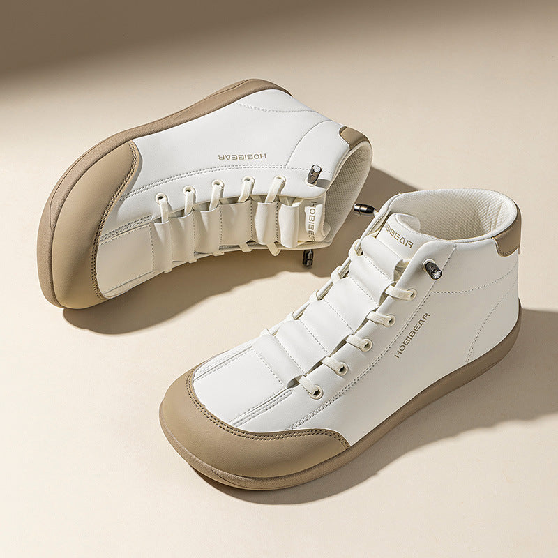 Wide Toe Synthetic Vamp Short Slip-on Boots