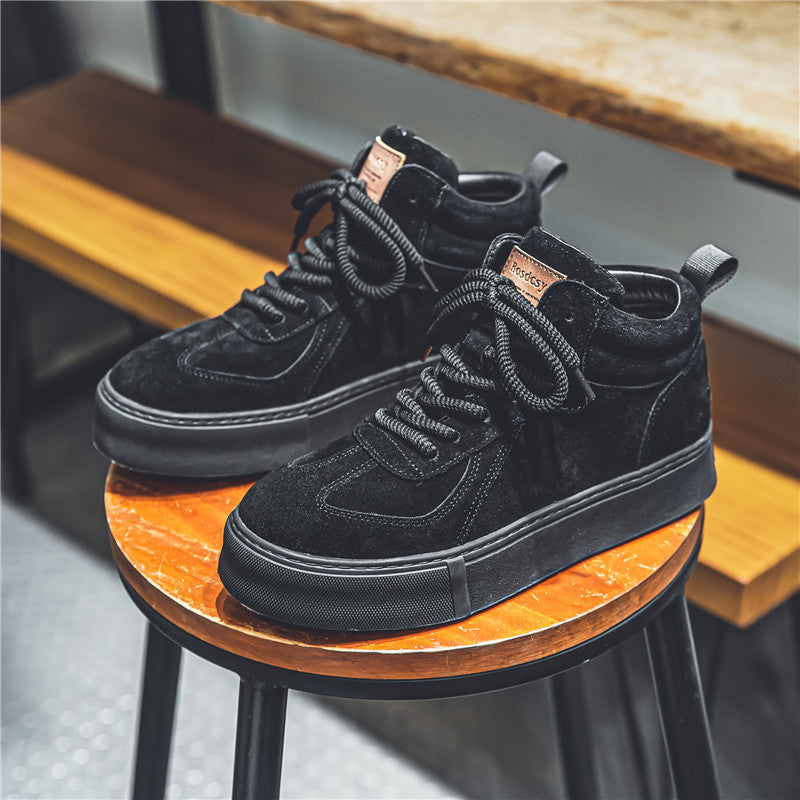 Men's British Style Vintage Sports Short Middle Sneakers