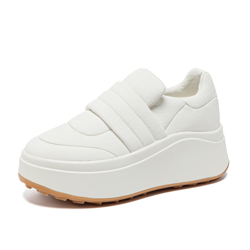 Women's Muffin Small Platform Lightweight Low Top Spring Hidden White Women's Sports Shoes