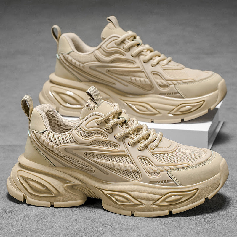 Men's Winter Cushion Damping Running Thick Sole Increased Pure Men's Sports Shoes