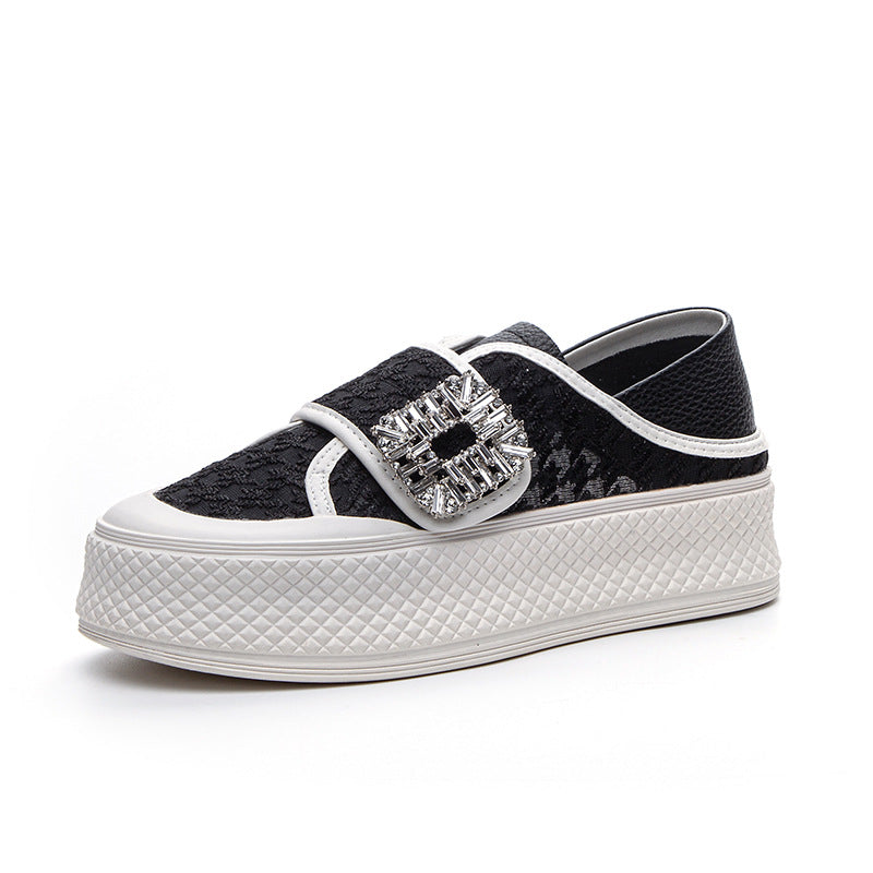 Women's White Summer Breathable Mesh Velcro Comfortable Casual Shoes