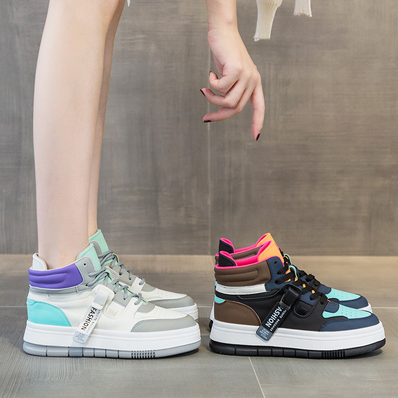 Durable Classic Women's Korean Flat White Sneakers