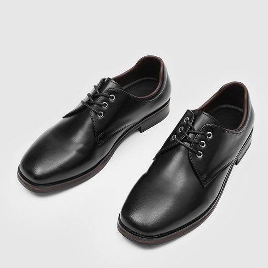 Men's Increasing Insole Green Derby British Style Business Formal Men's Casual Leather Shoes