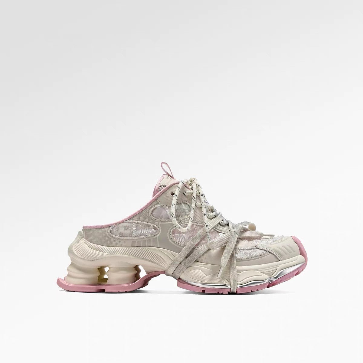 Women's Lin Yun Particle Dad Old Platform Mesh Elevator Women's Board Shoes