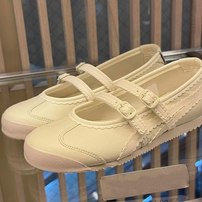 Women's Sheepskin Version Style With Flat Bottom Ballet Low-cut Mary Women's Fashion Shoes