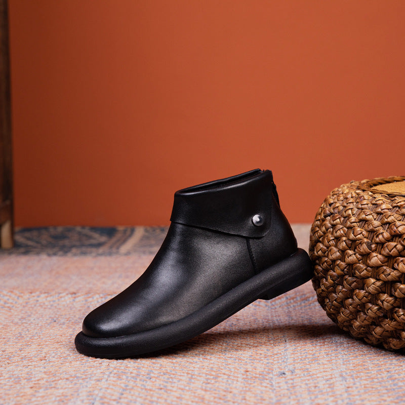 Women's Booties Vintage Soft Bottom Martin Female Boots