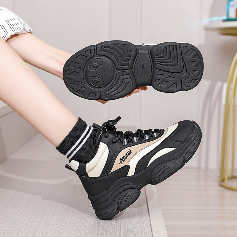 Women's Dad Fleece-lined Thermal Platform Elevator Wild Women's Shoes