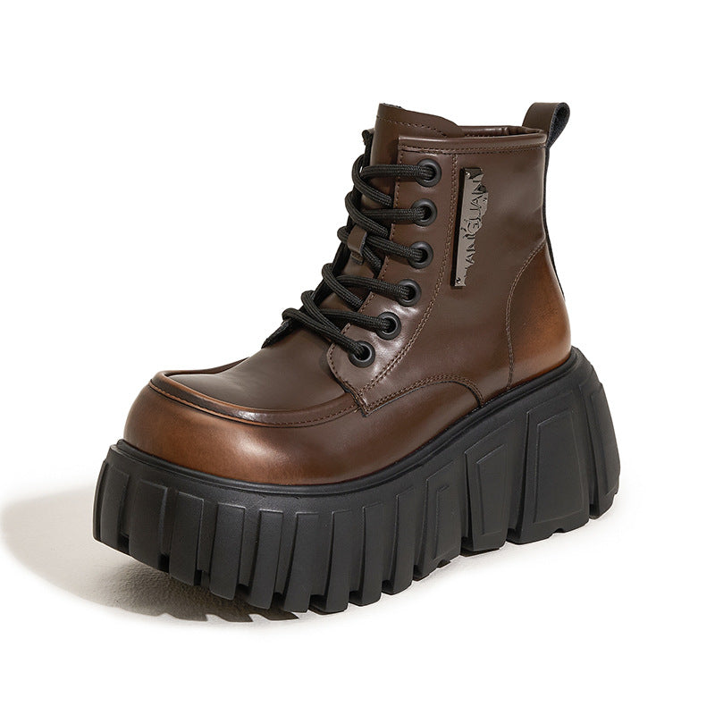 Women's Platform Martin Height Increasing Insole Female Boots