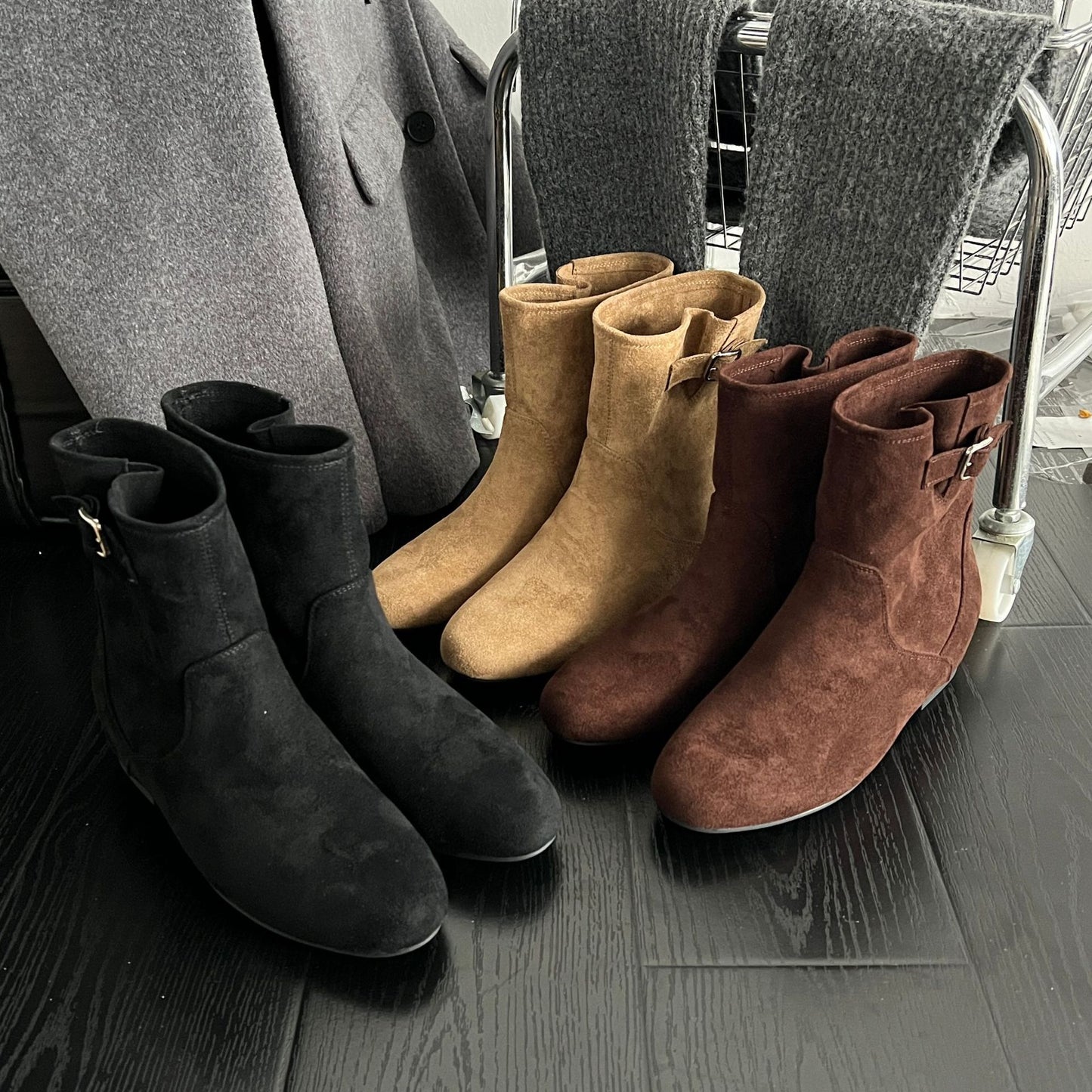 Women's Hight Increasing Martin Autumn Vintage Suede Boots