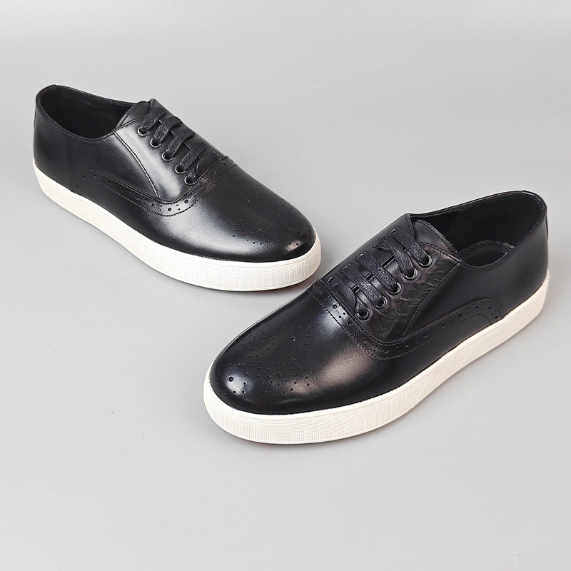 Trendy Beautiful Men's Genuine Pure Cowhide Men's Casual Leather Shoes