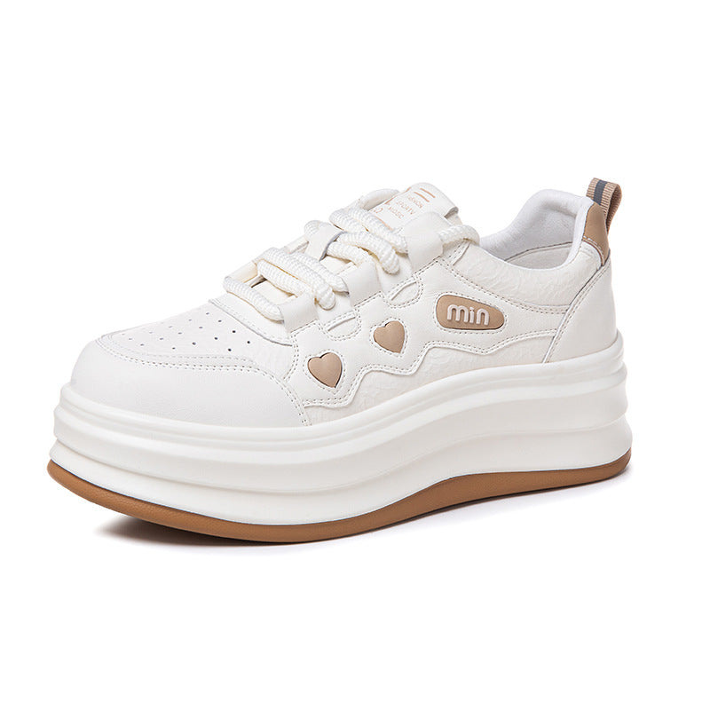 Women's Platform Small Heighten Board Thick Sole Casual Shoes