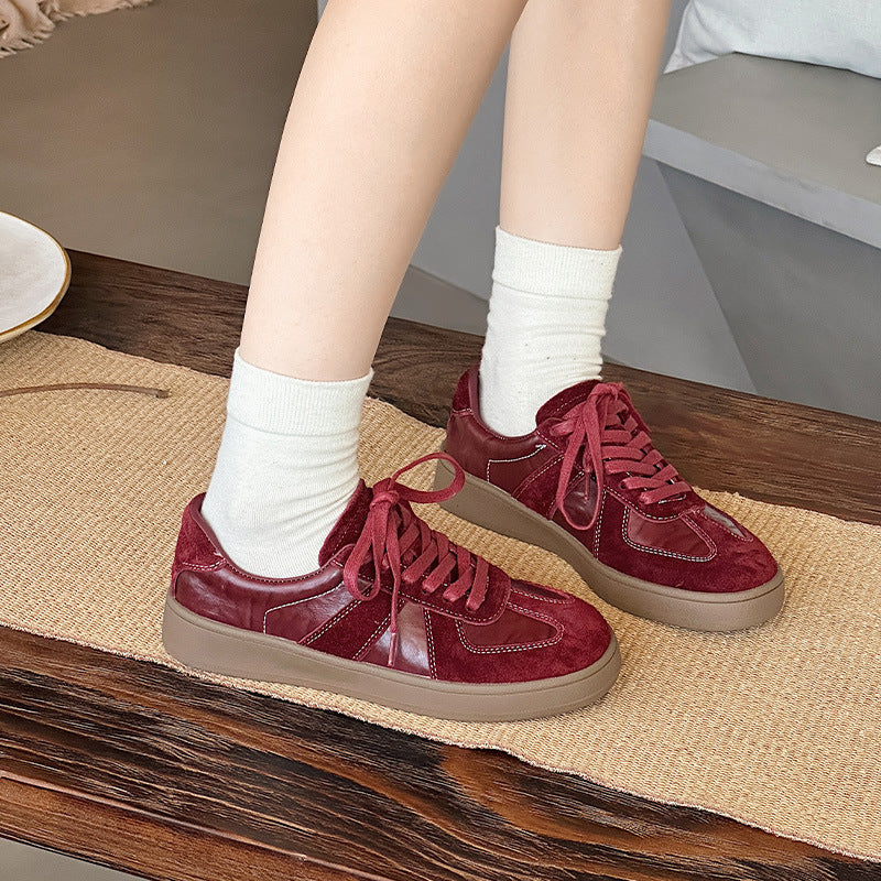 Women's Genuine German Training Height Increasing Lightweight Platform Retro Minority Women's Casual Shoes