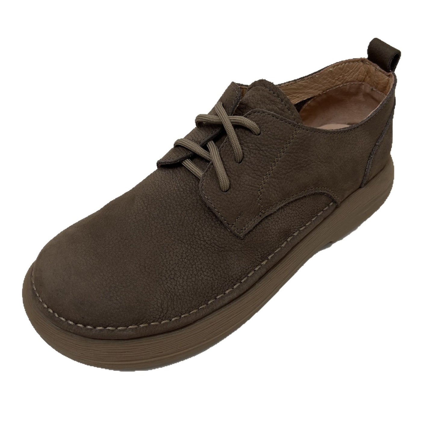 Men's Toe Lace Up Retro Style Top Layer Cowhide Breathable Loafers/doug Shoes