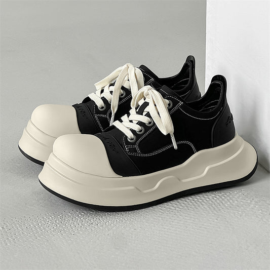 Men's Style White Summer Fashion Thick Bottom Heightened Casual Shoes