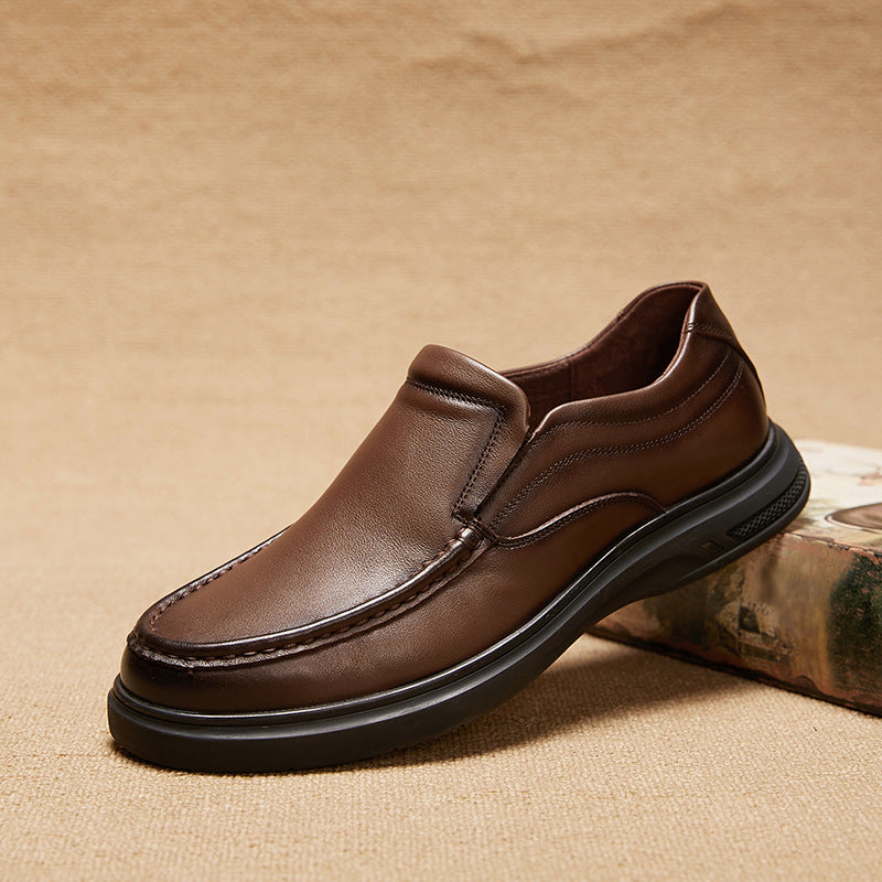 Men's Durable Comfortable Platform Genuine Dad Leather Shoes