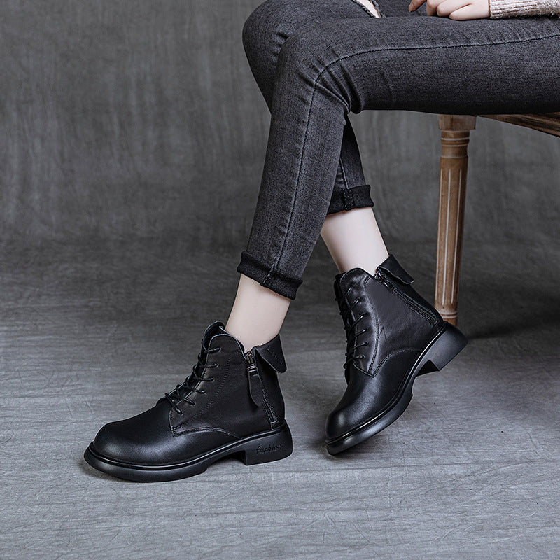 Women's Retro Affordable Luxury Martin For Cost-effective Chunky Boots