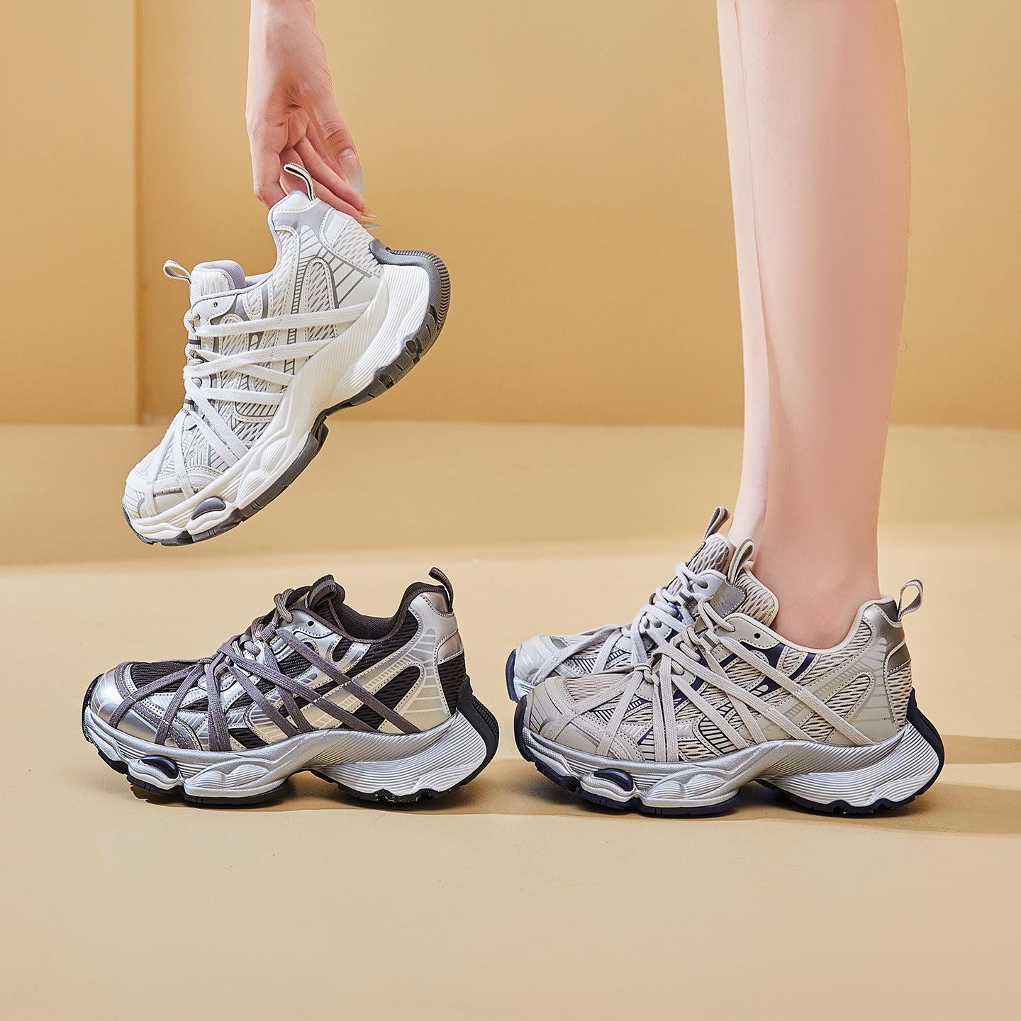 Women's Increasing Insole Dad Fashion Summer Korean Sneakers