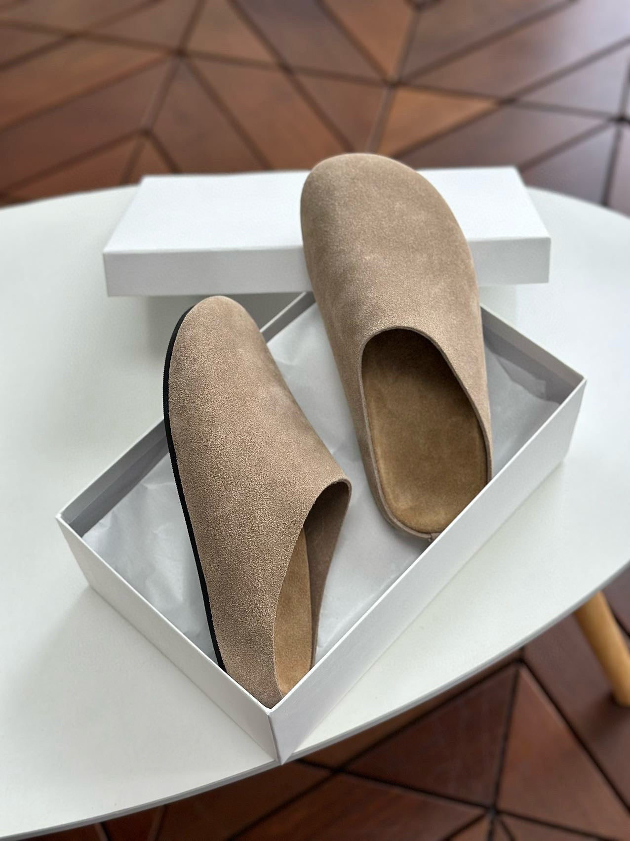 Unisex Lazy Pump Genuine Muller Thick Sole Increased Slippers