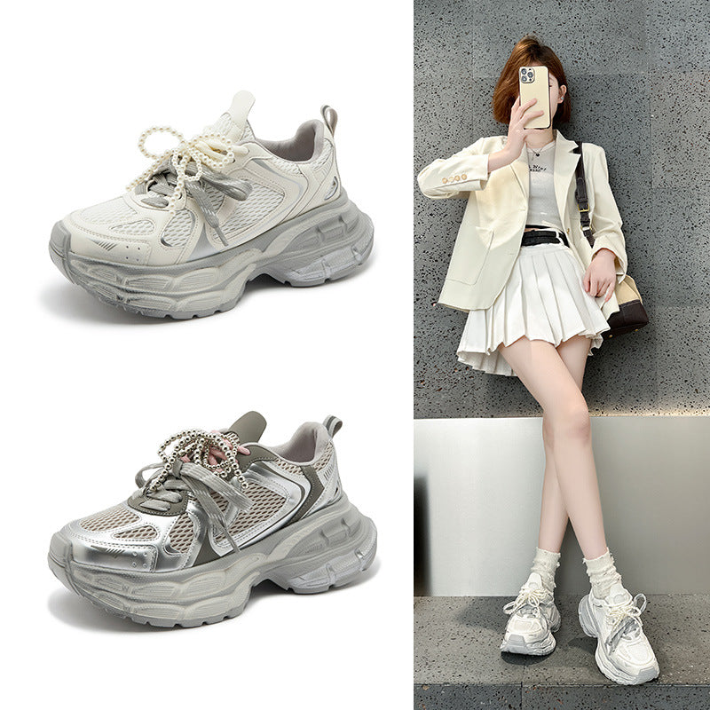 Women's Platform Dad Spring Korean Mesh Breathable Women's Sports Shoes